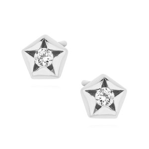Cercei argint stea cu piatra DiAmanti Z1502E-DIA (Argint 925‰ 0,7 g.)